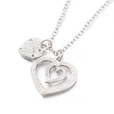 Alloy Pendant Necklaces NJEW-K121-09P-1