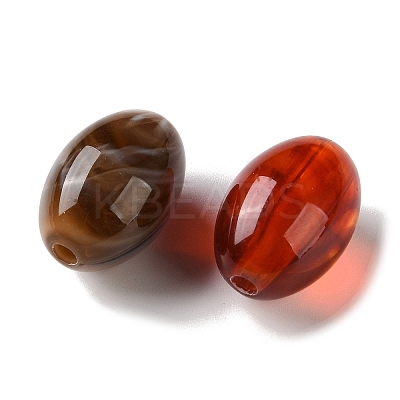Two-tone Opaque Acrylic Beads AC-CBAA26B-13-1