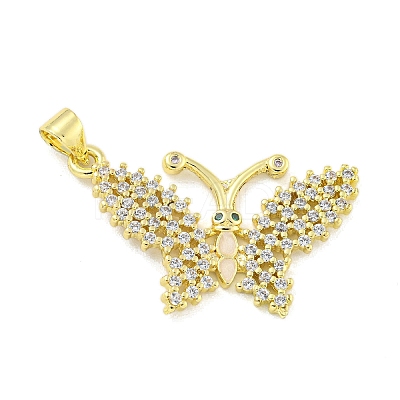 Real 18K Gold Plated Brass Micro Pave Cubic Zirconia Pendants KK-R159-08A-G-1