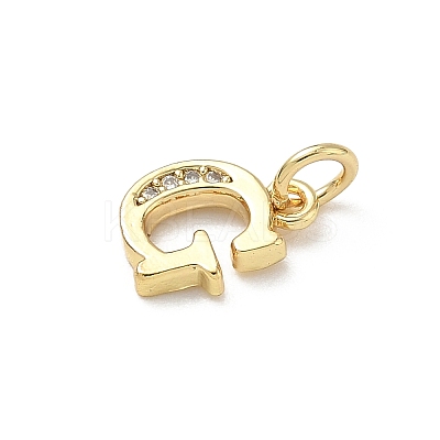Brass Micro Pave Cubic Zirconia Charms LS-KK-I382-03G-G-1
