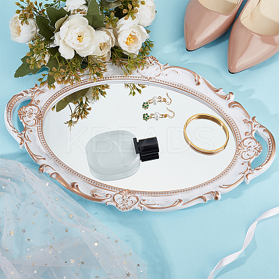 Glass Mirror Jewelry Plates AJEW-WH0695-058B-1
