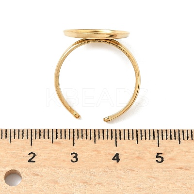 304 Stainless Steel Cuff Rings Components STAS-Z138-02G-03-1