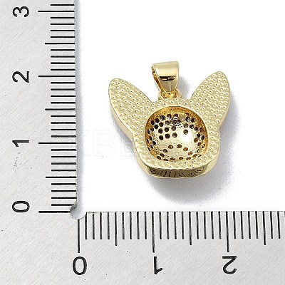 Brass Micro Pave Clear Cubic Zirconia Pendants KK-A221-02D-G-1