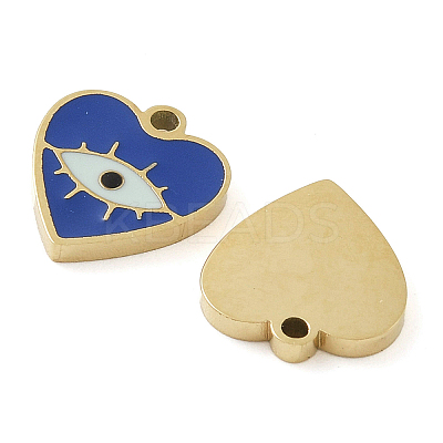 Ion Plating(IP) 304 Stainless Steel Enamel Charms STAS-U032-05G-1