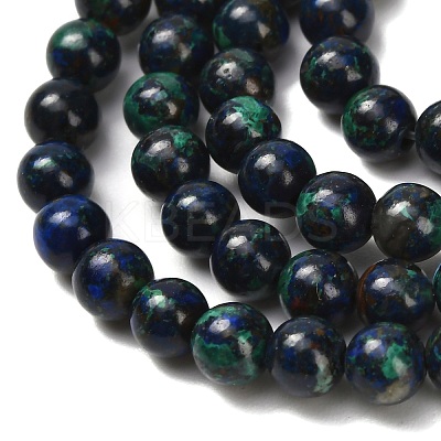 Natural Azurite Beads Strands G-Z110-C05-4mm-1