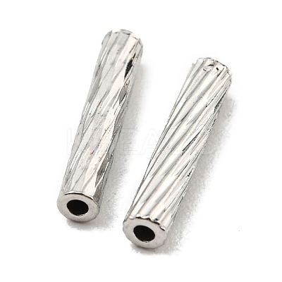 Non-Tarnish 304 Stainless Steel Tube Beads STAS-G310-37A-P-1