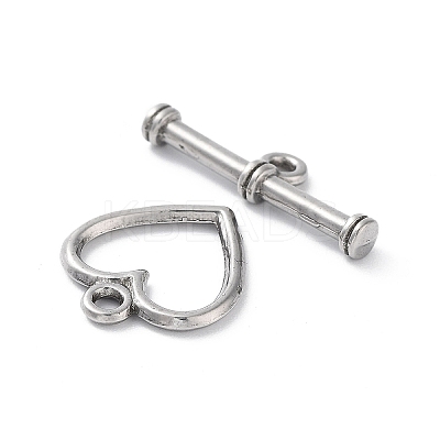 Non-Tarnish 304 Stainless Steel Toggle Clasps STAS-A092-08B-P-1