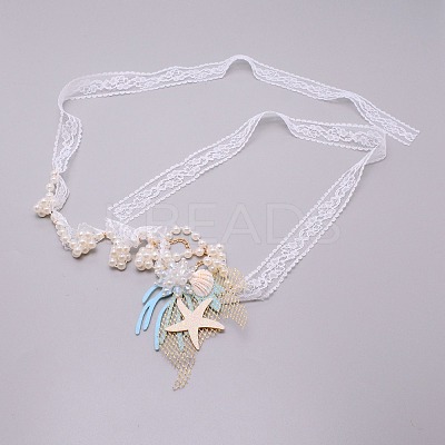 Lace Headbands for Girls OHAR-WH0021-01-1