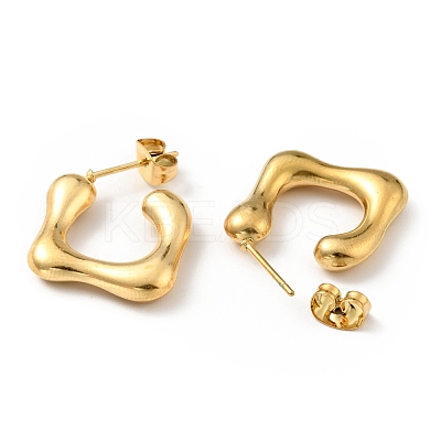 Square Stud Earrings EJEW-G293-08G-1