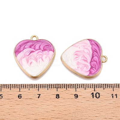 Rack Plating Alloy Enamel Pendants ENAM-N056-366KCG-1