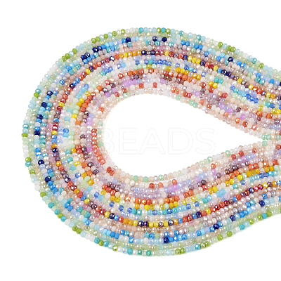 13 strands 13 styles Electroplate Glass Beads Strands EGLA-CD0001-08-1