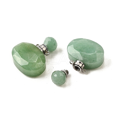 Natural Mixed Stone Perfume Bottle Pendants G-L623-07P-1