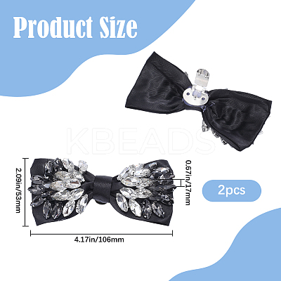 Bowknot Non-woven Fabrics Shoe Decoration FIND-WH0139-290C-1