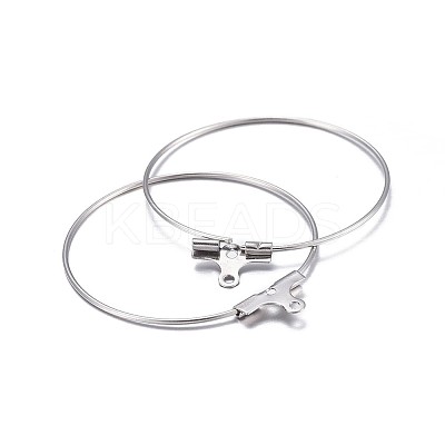 Tarnish Resistant 316 Surgical Stainless Steel Hoop Earring Findings LS-X-STAS-P238-09P-03-1