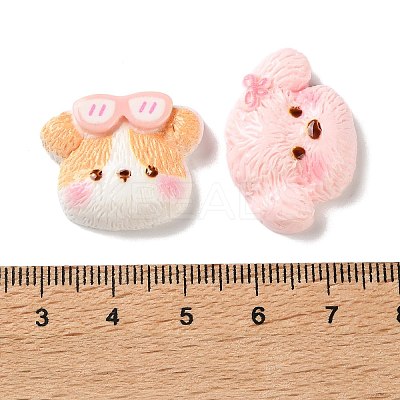 Opaque Resin Cabochons RESI-G121-02-1