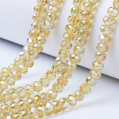 Electroplate Glass Beads Strands EGLA-A034-T10mm-B18-1