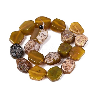 Dyed Natural Agate Beads Strands G-Q606-23E-06-1