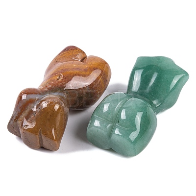 Natural & Synthetic Gemstone Carved Lady Model Figurines Statues for Home Office Desktop Ornament G-Q172-15-1