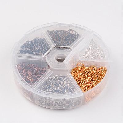 1 Box 6 Color Iron Open Jump Rings IFIN-JP0012-6mm-1