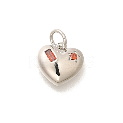 Brass Micro Pave Cubic Zirconia Pendants KK-L225-025P-1