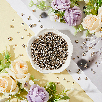 400 Sets 4 Styles Iron Rivets IFIN-FH0001-80-1