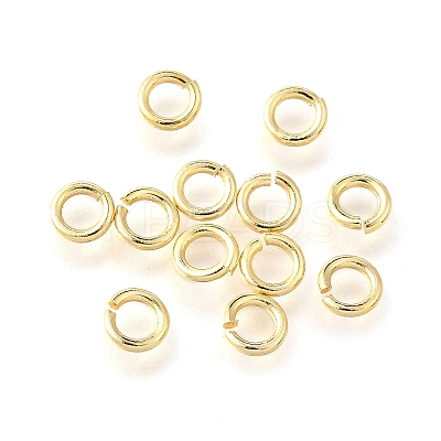 Brass Open Jump Rings KK-V007-004G-03-1