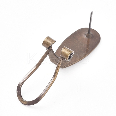 Brass Stud Earring Findings KK-L195-01AB-NF-1