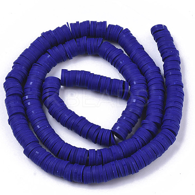 Handmade Polymer Clay Beads Strands CLAY-R089-6mm-007-1