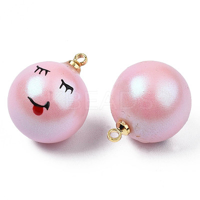 ABS Plastic Imitation Pearl Pendants KY-N015-111-1
