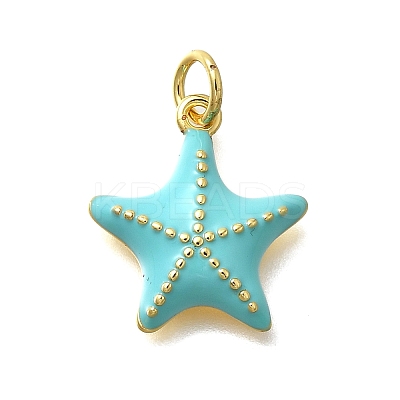 Brass Enamel Pendants KK-D295-16G-1
