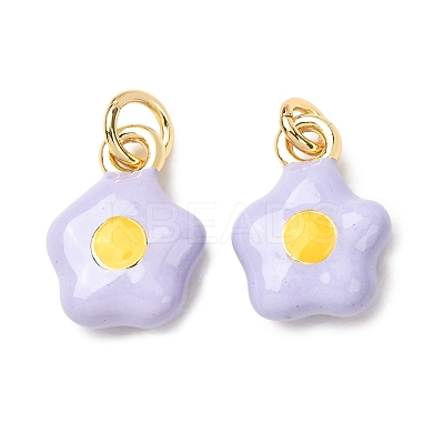 Brass Enamel Pendants KK-CJC21A4-01G-01-RS-1