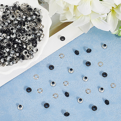 300 Sets Iron Grommet Eyelet Findings SCRA-GF0001-09A-1