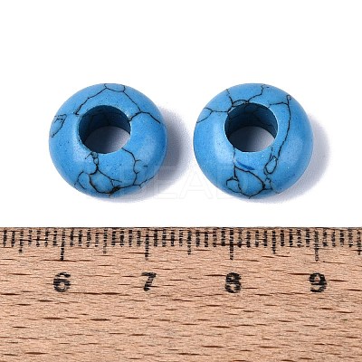 Dyed Synthetic Turquoise European Beads G-N359-17A-14-1