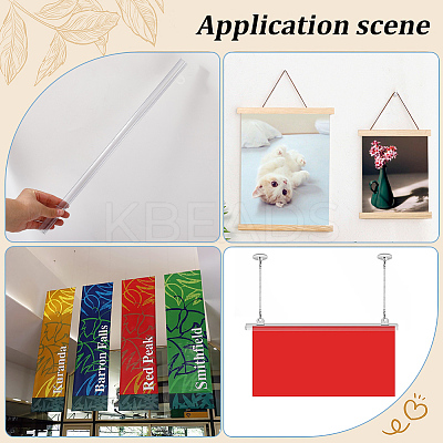 10 Sets PVC Poster Hanger Strip for Display AJEW-GF0012-37-1