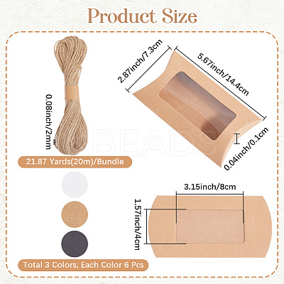 30Pcs 3 Colors Paper Pillow Candy Boxes CON-BBC0001-11-1