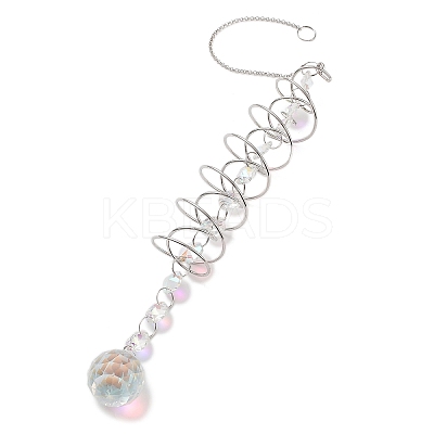 Spiral Alloy Hanging Ornaments HJEW-Q012-01C-1