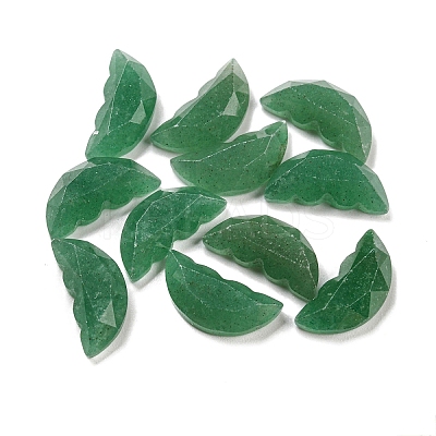 Natural Green Aventurine Butterfly Wing Cabochons G-D078-02E-1