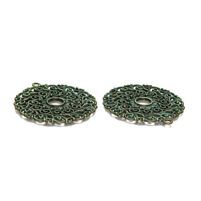 Flat Round Zinc Alloy Big Pendant PALLOY-R065-110-FF-1