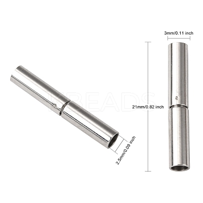 Tarnish Resistant 304 Stainless Steel Bayonet Clasps STAS-L134-06-1
