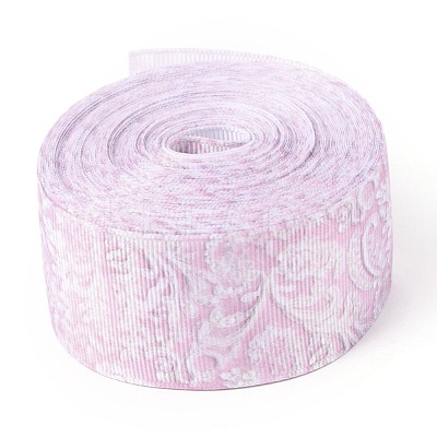 Floral Pattern Printed Grosgrain Ribbon OCOR-I010-04B-1