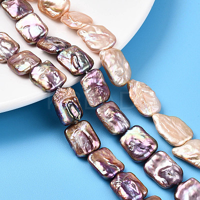 Natural Baroque Pearl Keshi Pearl Beads Strands PEAR-S020-D07-02-1
