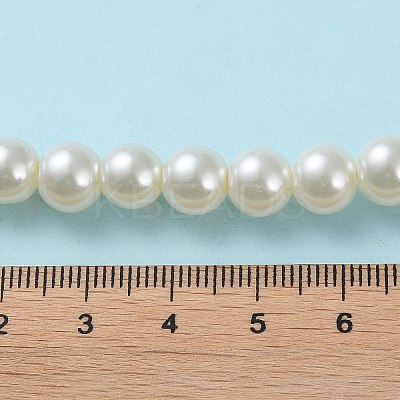 Baking Paint Pearlized Glass Pearl Round Bead Strands HY-Q330-8mm-02-1