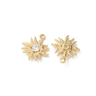 Brass Micro Pave Cubic Zirconia Pendants KK-Z136-43A-G-1