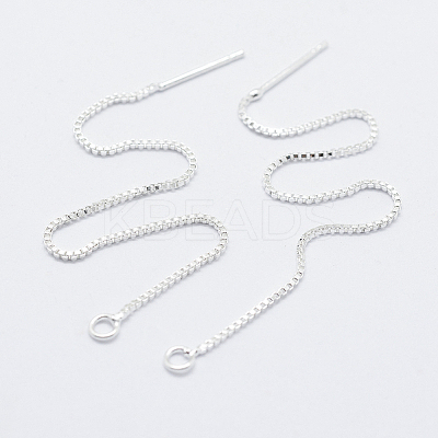 Brass Stud Earring Findings KK-K220-01A-S-1