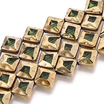 Electroplate Glass Beads Strands EGLA-T021-24E-1