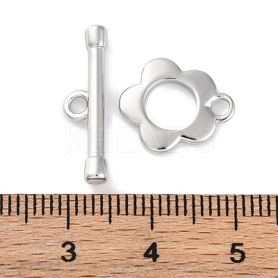 Rack Plating Eco-Friendly Brass Toggle Clasps KK-S403-14P-1