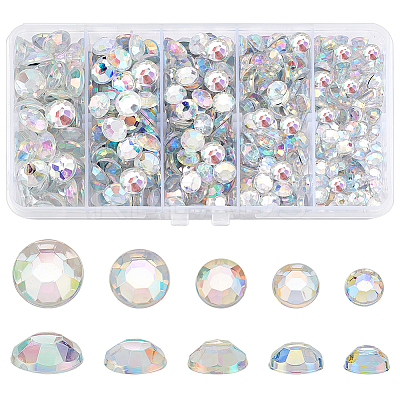 430pcs 5 Styles Plastic Cabochons FIND-PH0021-48B-1