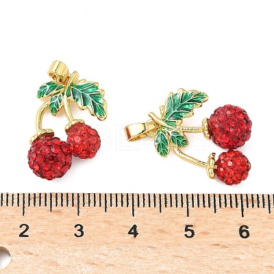 Brass Enamel Pendants KK-B139-11G-1
