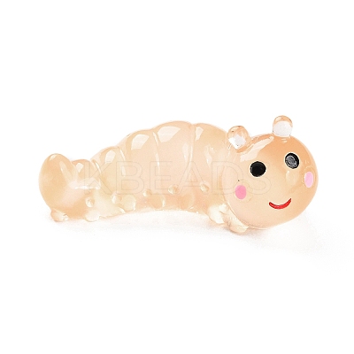 Luminous Resin Worm Ornament DJEW-R011-01A-05-1