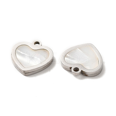 304 Stainless Steel Heart Charms STAS-A080-12P-1